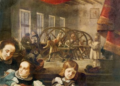 Detail from a Portrait of Precious Stone Cutter Dyonis Miseroni and Family, Showing Engraving on Glass in His Workshop, 1653 by Karel Škréta
